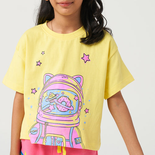 Pink Astronaut Graphic Tshirt