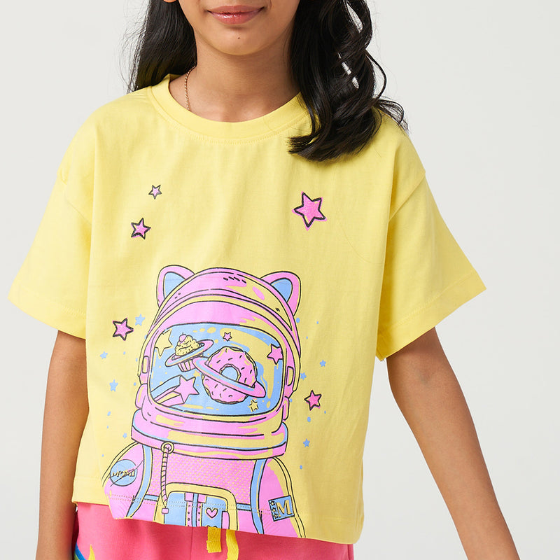 Pink Astronaut Graphic Tshirt