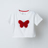 Butterfly Embroidered Tshirt