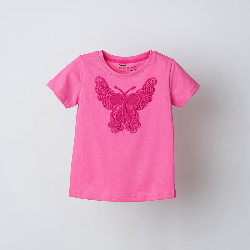 Pink Embroidery Tshirt