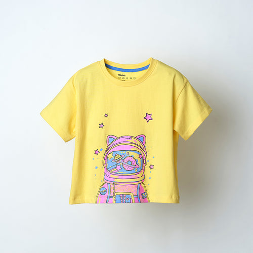 Pink Astronaut Graphic Tshirt - alt view