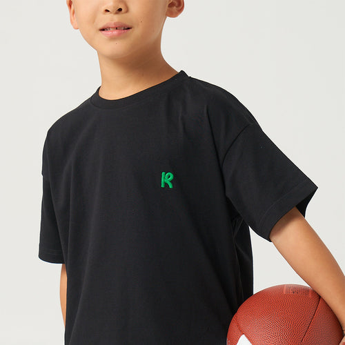 Black Logo Embroidery Tshirt - alt view