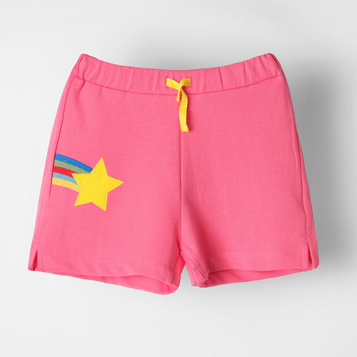 Pink Applique Shorts - alt view