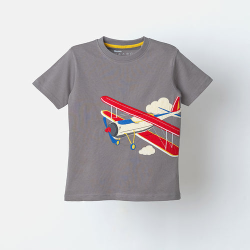 Grey Applique Tshirt - alt view