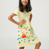 Yellow Applique Dress
