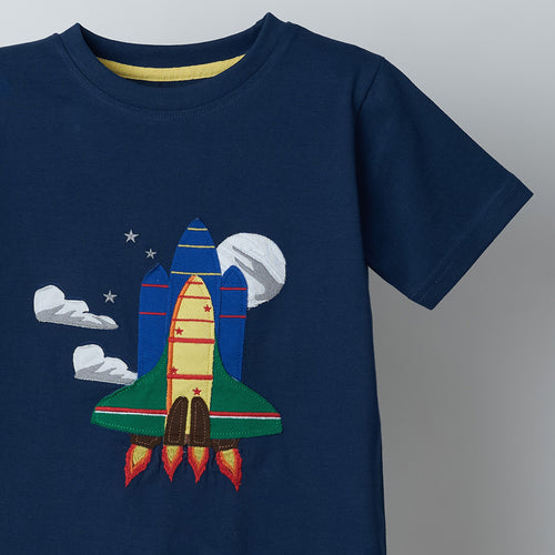 Rocket Applique Tshirt - alt view