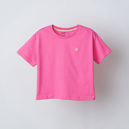 Pink Logo Embroidered Tshirt - alt view