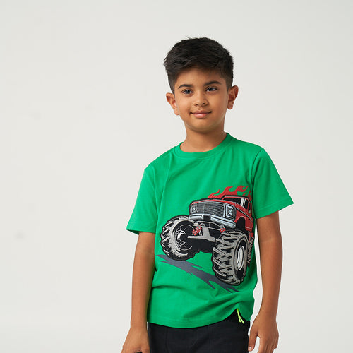 Monster Truck Applique Tshirt