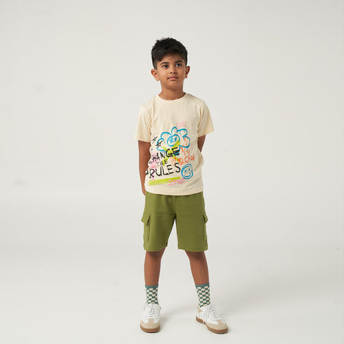 Olive Knit Jogger Short